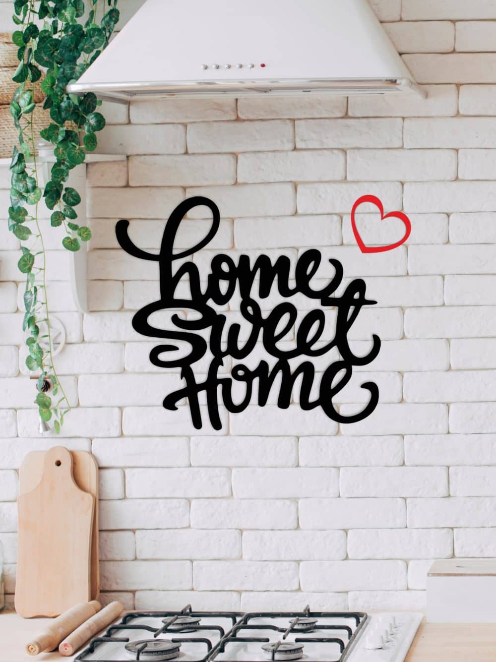 Home Sweet Home Ahşap Duvar Dekoru