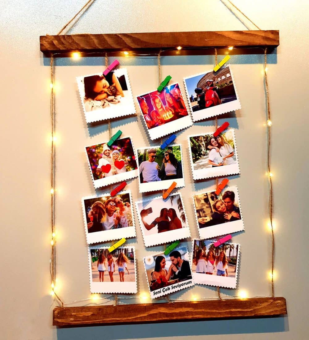 Kişiye Özel Dekoratif Ahşap Fotoğraf Panosu