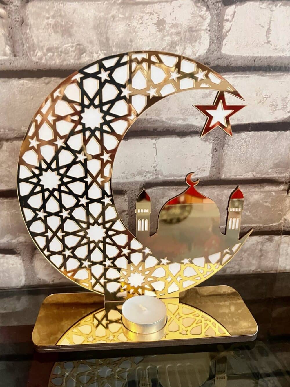 Dekoratif Selçuklu Desen Ayyıldız Mumluk - Görsel 3