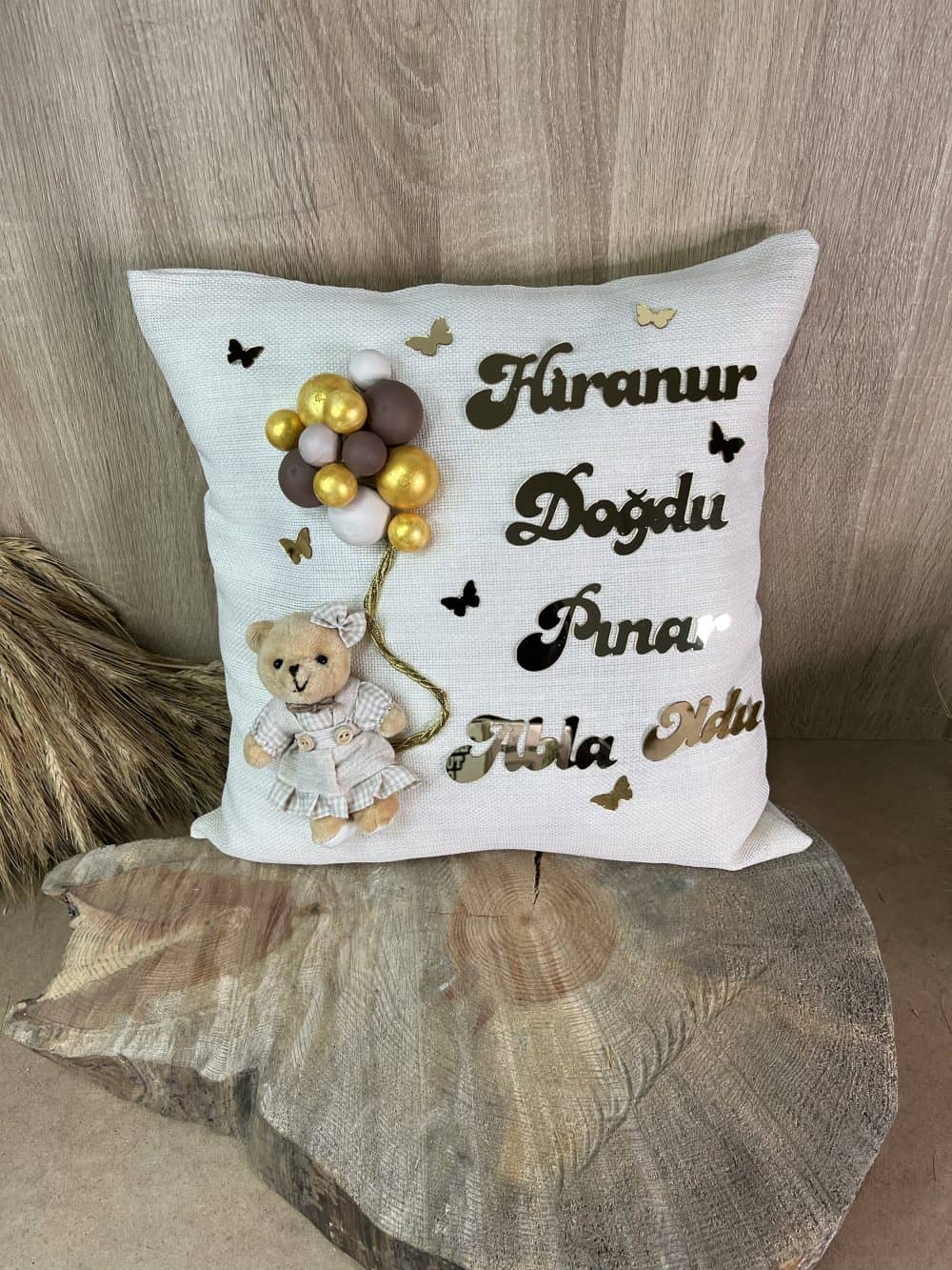 Kız Bebek Ayıcıklı Takı Yastığı - Görsel 3