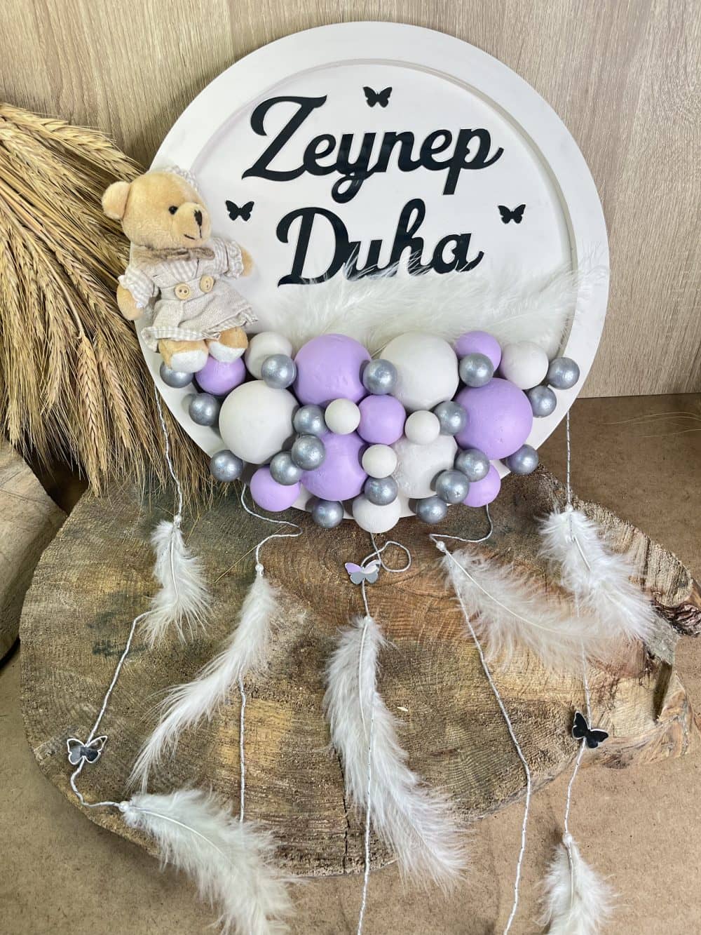 Kız Bebek Ayıcıklı Bubble Kapı Süsü ve Duvar Dekorasyonu - Görsel 2