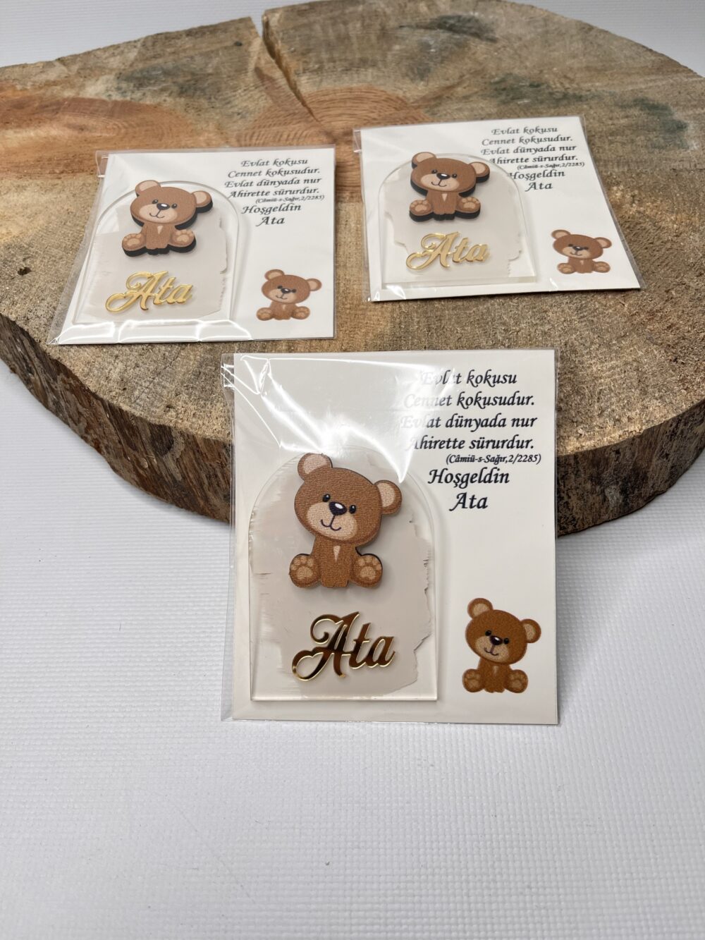 25 adetli Bebek Magnet Hediyelikleri-Figürlü Kartlı Ayıcıklı Magnet - Görsel 2