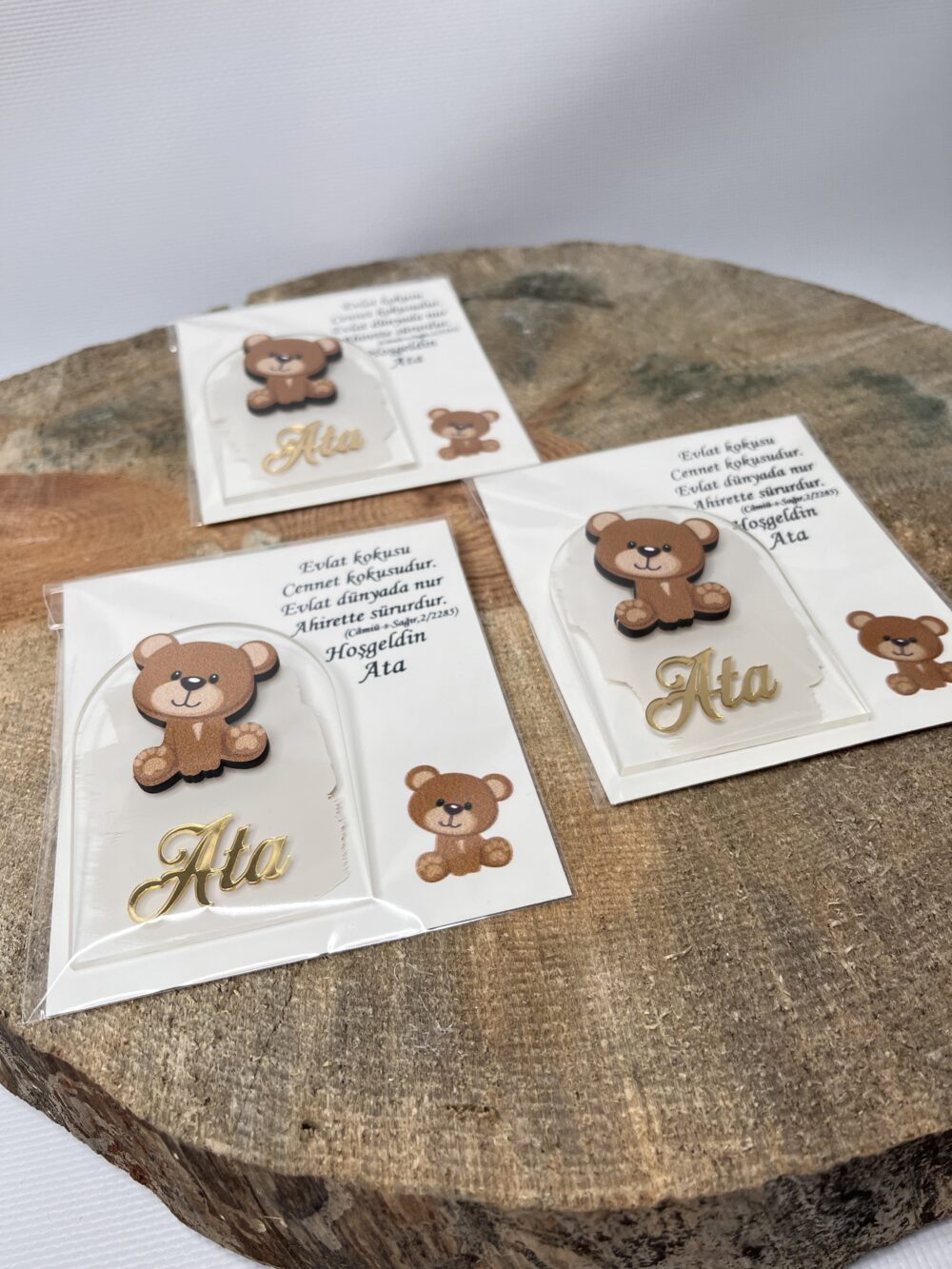 25 adetli Bebek Magnet Hediyelikleri-Figürlü Kartlı Ayıcıklı Magnet - Görsel 4